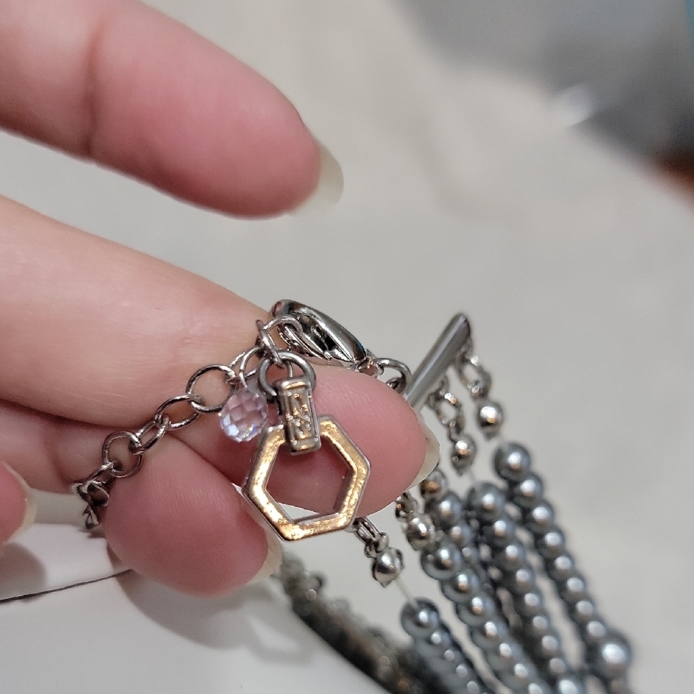 Vera Wang Silver Beaded Necklace - Picture 9 of 9